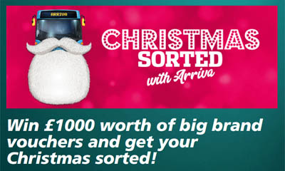 Win Shopping Vouchers worth £1,000 with Arriva Bus