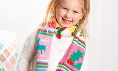 Free Knitting Pattern - Festive Scarf