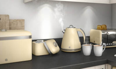 Win Swan Retro Kitchen Accessories with Glasswells