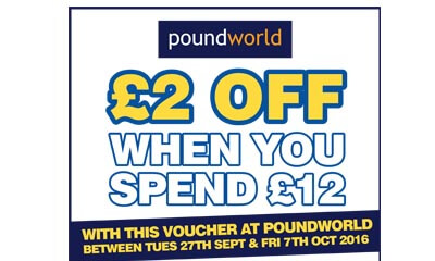 £2 off Voucher for Pound World