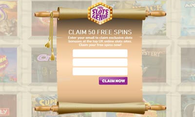 50 Free Spins with Slots Genie