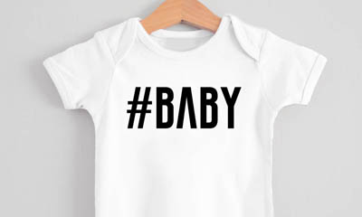 Free Baby Grows with Hashtag Print