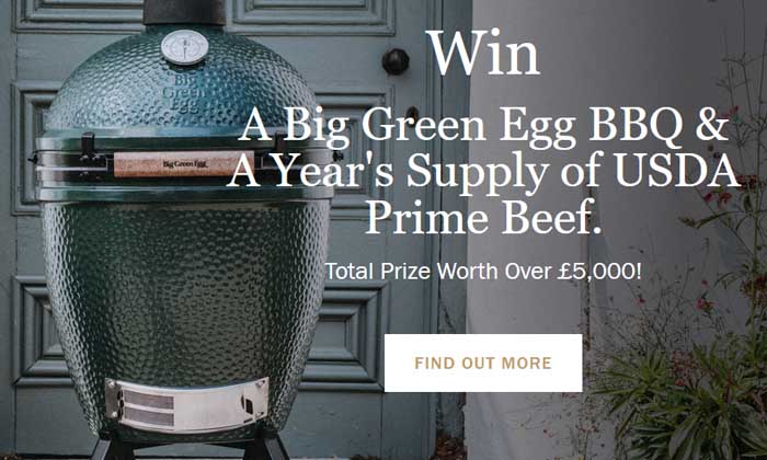 Win a Big Green Egg BBQ & Meat for a Year