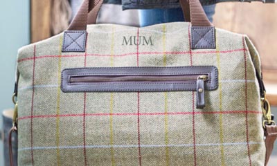 Free Personalised Tweed Holdall