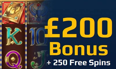 250 Free Spins + £200 Bonus