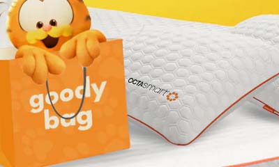 Free Dormeo Octasmart Pillows and Garfield Merch