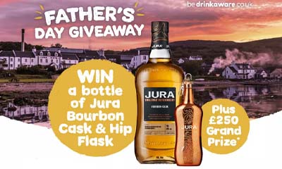 Free Jura Single Malt Whisky Bottle and Flask