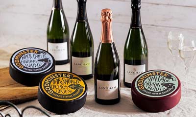 Win Godminster Cheese and Langham Sparkling Wine Bundle