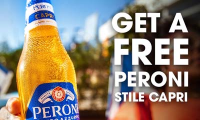 Free Peroni Nastro Azzurro Beer