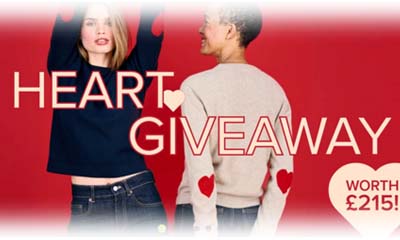Free Cashmere Heart Patch Crew Jumper
